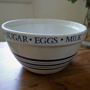 Vintage blue and white mixing bowl